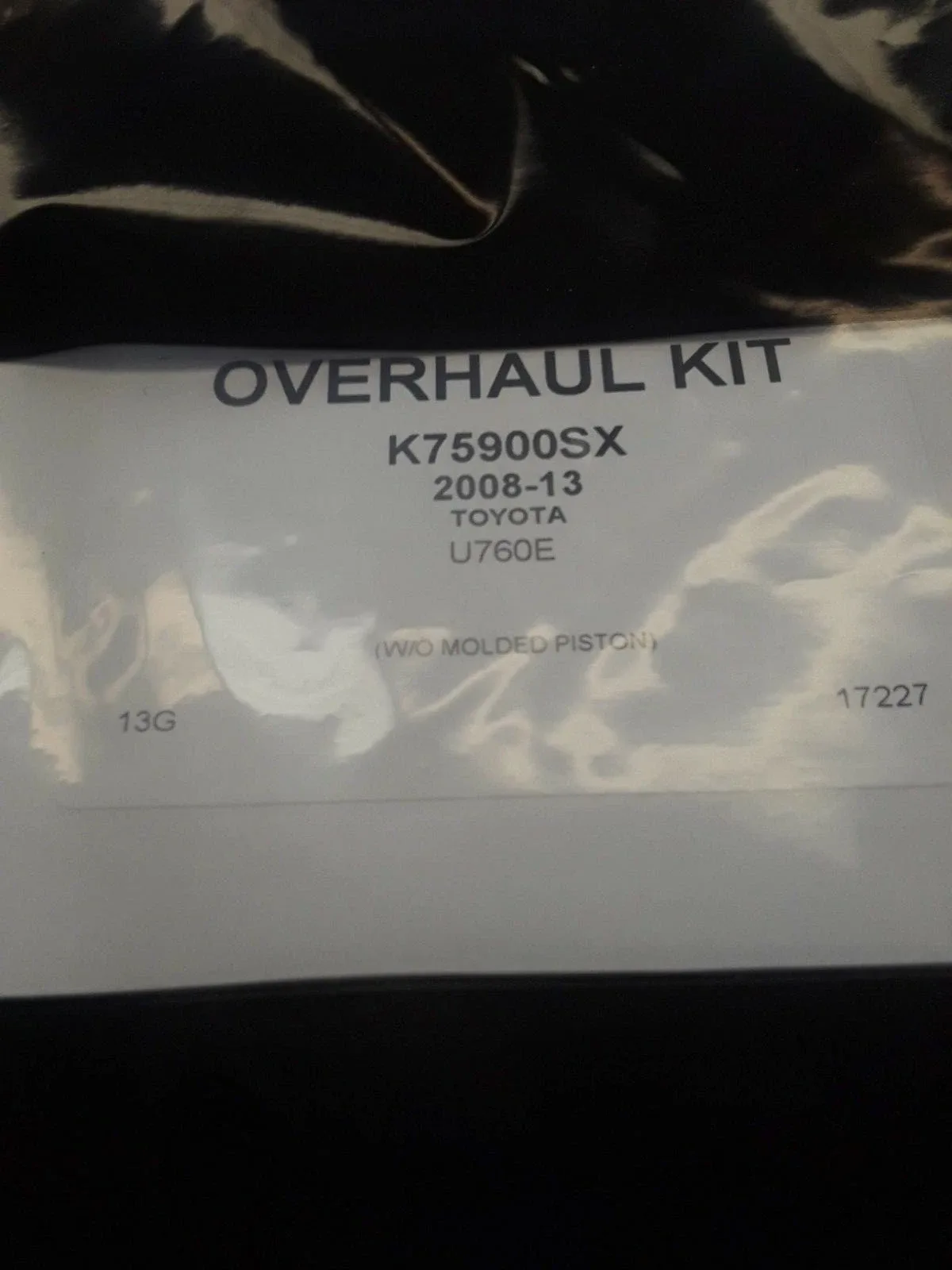 2008+ Toyota U760 / U760E Overhaul Gasket Kit k75900sx image 2