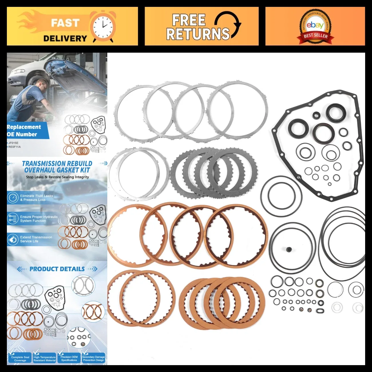 1982-2022 Nissan Sentra Transmission Master Rebuild Kit RE0F11A JF015E MATT-I12D0468