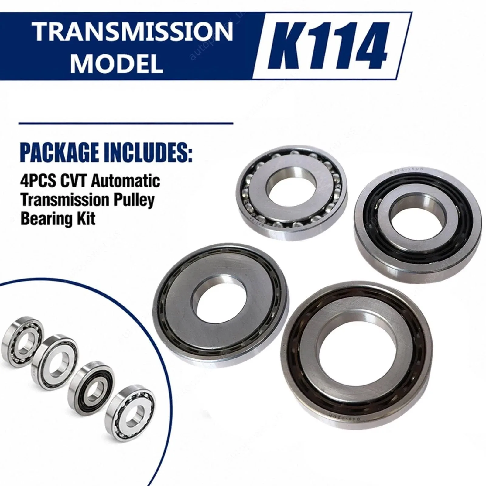 K114 CVT Pulley Bearing Kit 096220 for Toyota / Lexus — 4-Piece image 2